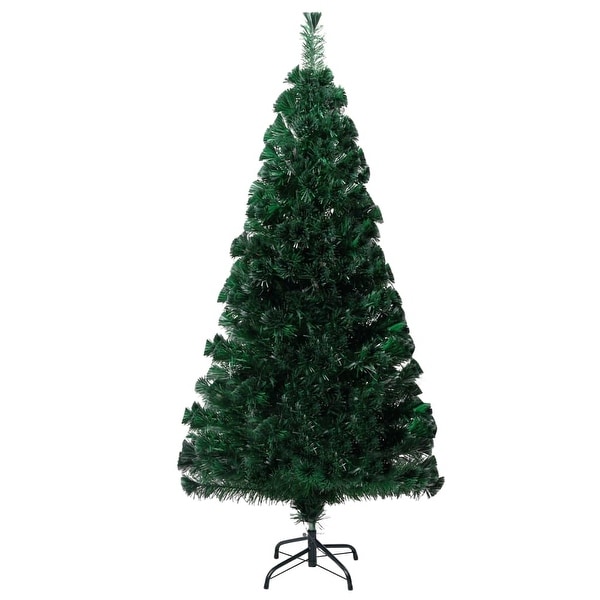 vidaXL Christmas Tree Artificial Tree with Stand and Lights Green Fiber Optic