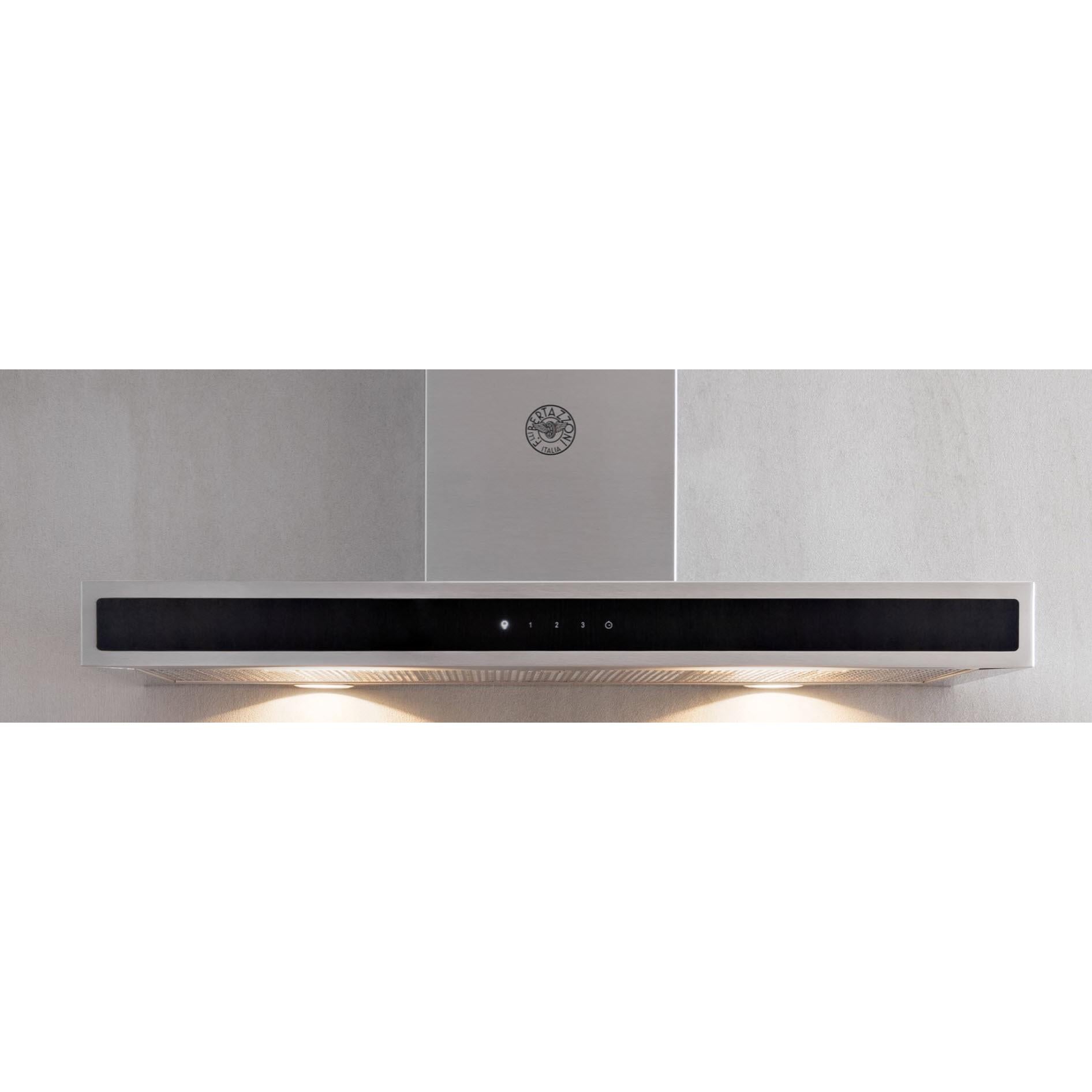 Bertazzoni 48-inch Professional Series Wall Mount Range Hood with LED Lighting KG48X