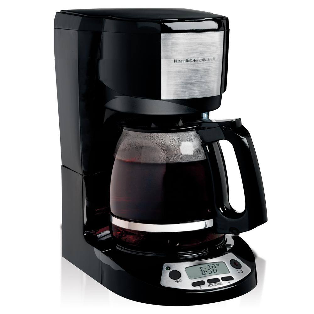 Hamilton Beach 12 Cup Black and Stainless Steel Programmable Drip Coffee Maker 49615