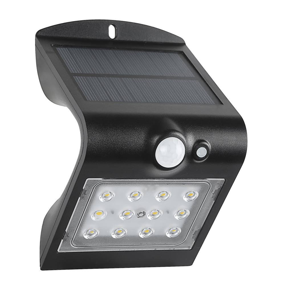 Defiant 120-Degree Solar Motion Activated Outdoor Integrated LED Area Light with Double Lighting (Black) SWL-1.5W Plus