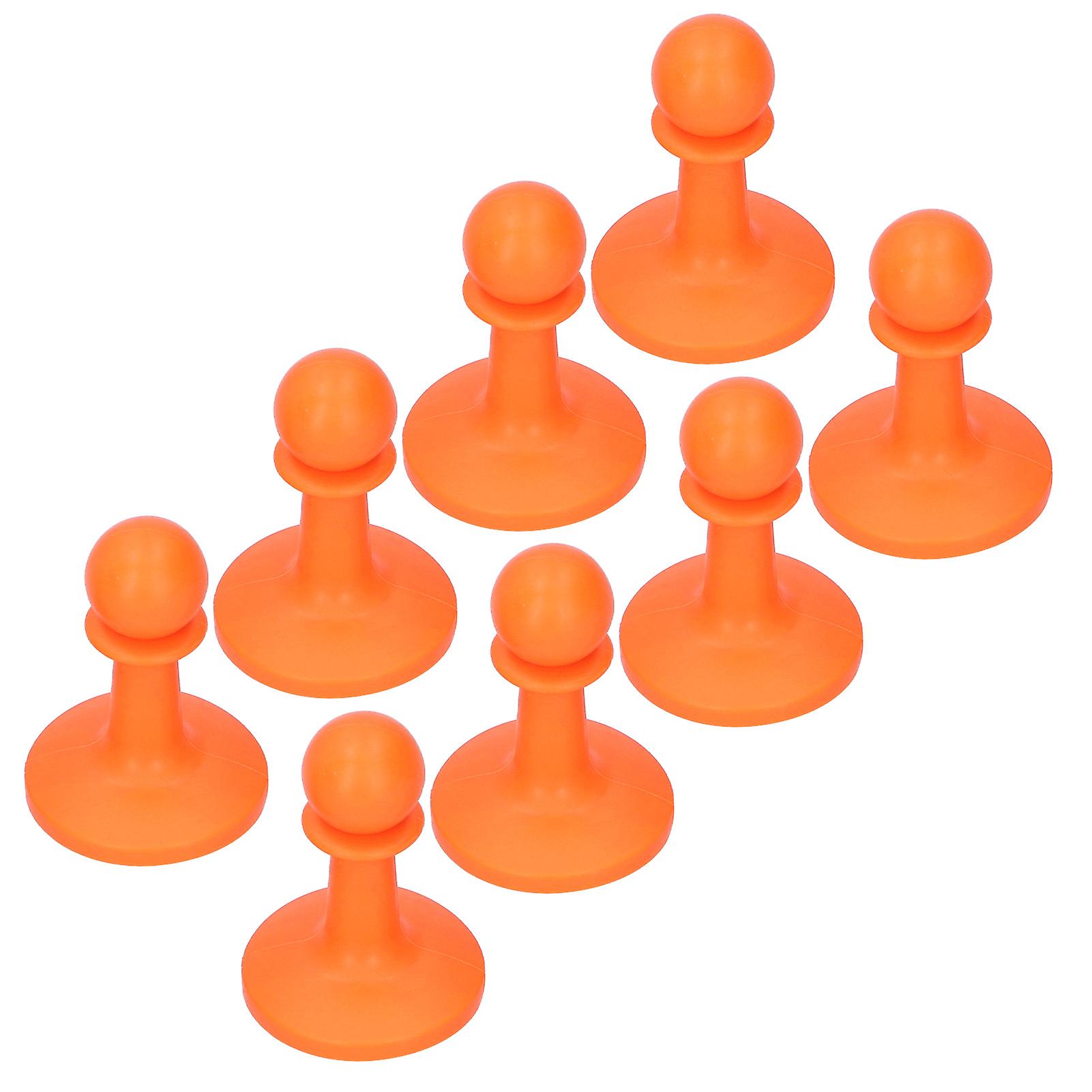 8pcs Tent Pole Rod Support Thunder Proof Cap For Outdoor Camping Hiking Tent Accessories (orange)