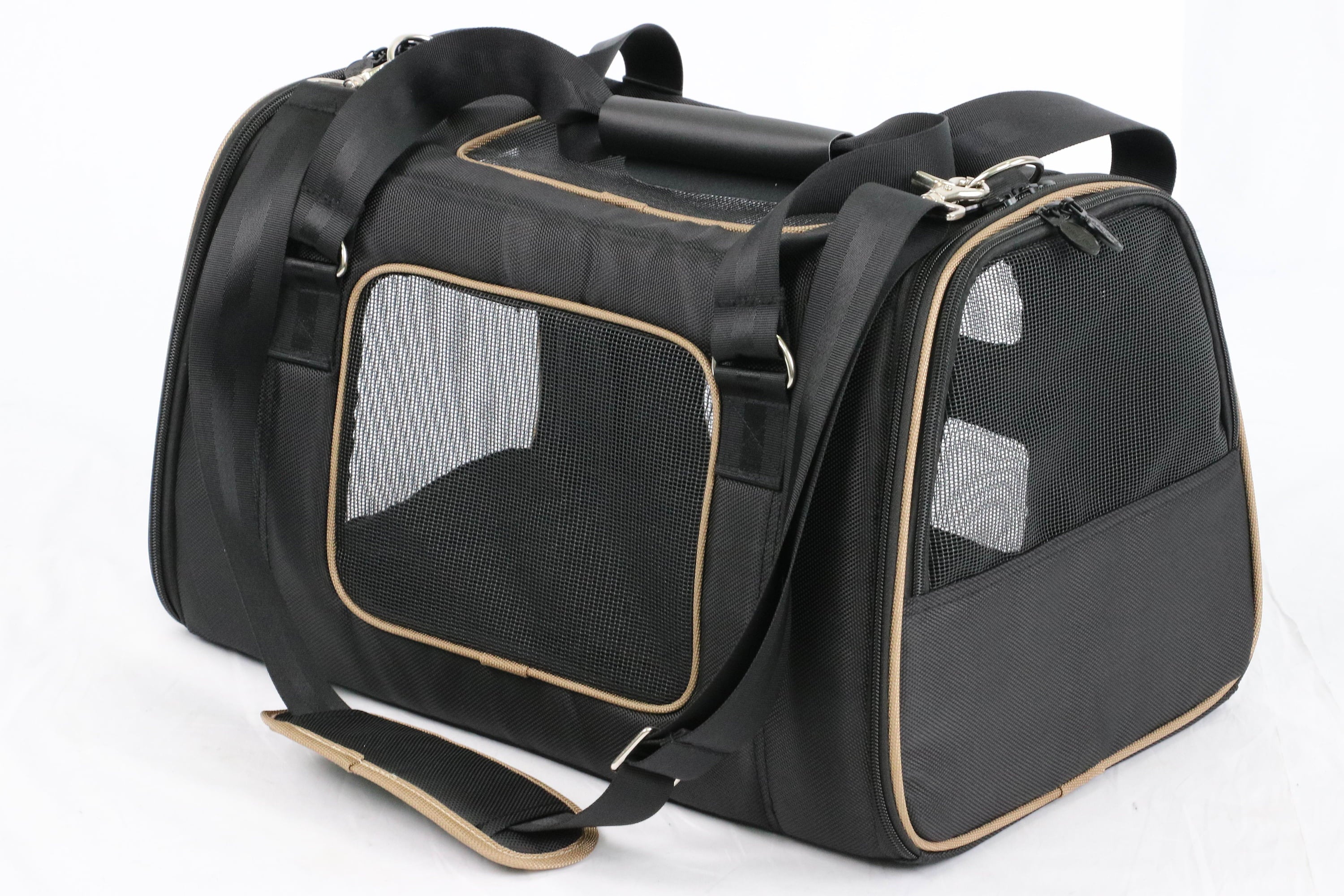 Gen7Pets Commuter Portable Dog Carrier， Black， Small， 18