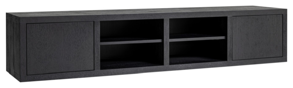 Black Wooden TV Sideboard  OROA Tetrad   Transitional   Entertainment Centers And Tv Stands   by Oroa   Distinctive Furniture  Houzz