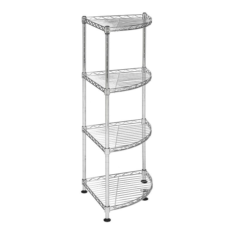 Safavieh Damaris 4-Tier Chrome Wire Corner Rack