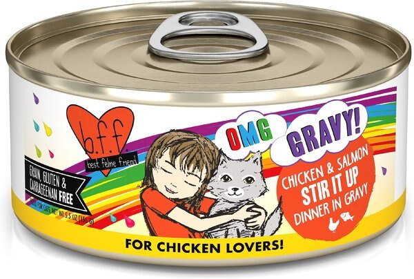 BFF OMG Stir It Up! Chicken and Salmon in Gravy Wet Canned Cat Food