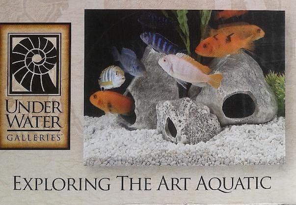 Underwater Galleries Assorted Cichlid Aquarium Stone Caves， 3 count box