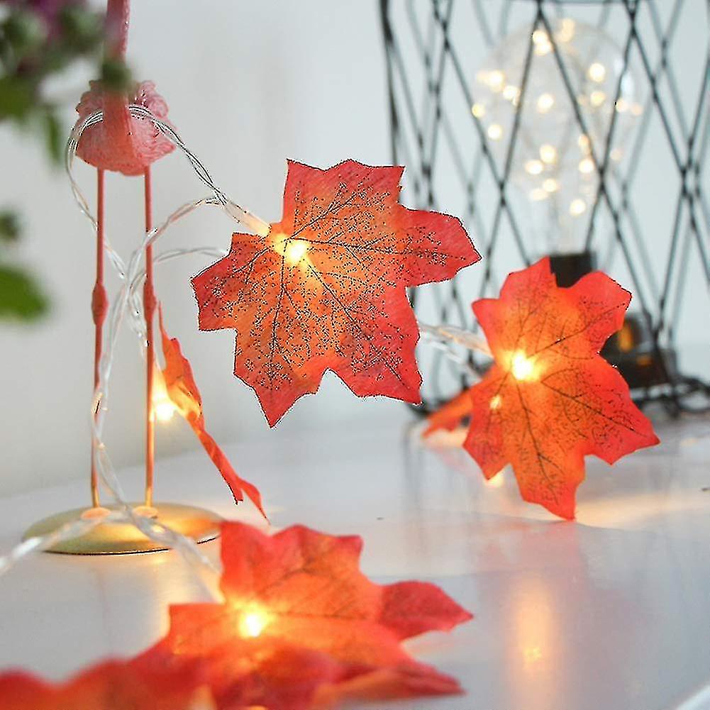 Thanksgiving Led Maple Leaf String Light Christmas Holiday Decoration