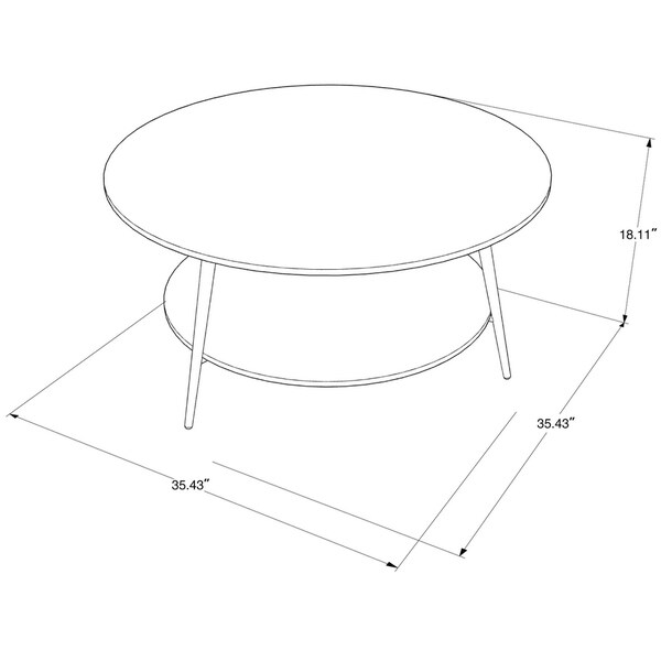 Carson Carrington Batkroken Round 2-tier Coffee Table