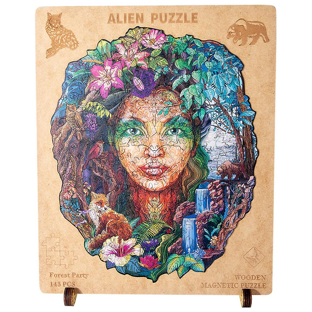 165 Piece Jigsaw Puzzle Game Wooden Florat Aliens For Kids