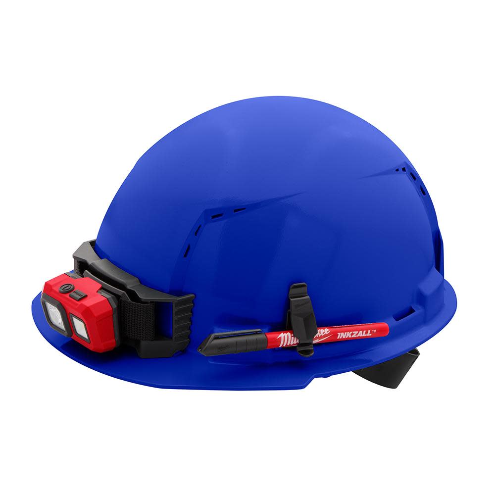 Milwaukee Front Brim Vented Hard Hat with 4pt Ratcheting Suspension Type 1 Class C Blue