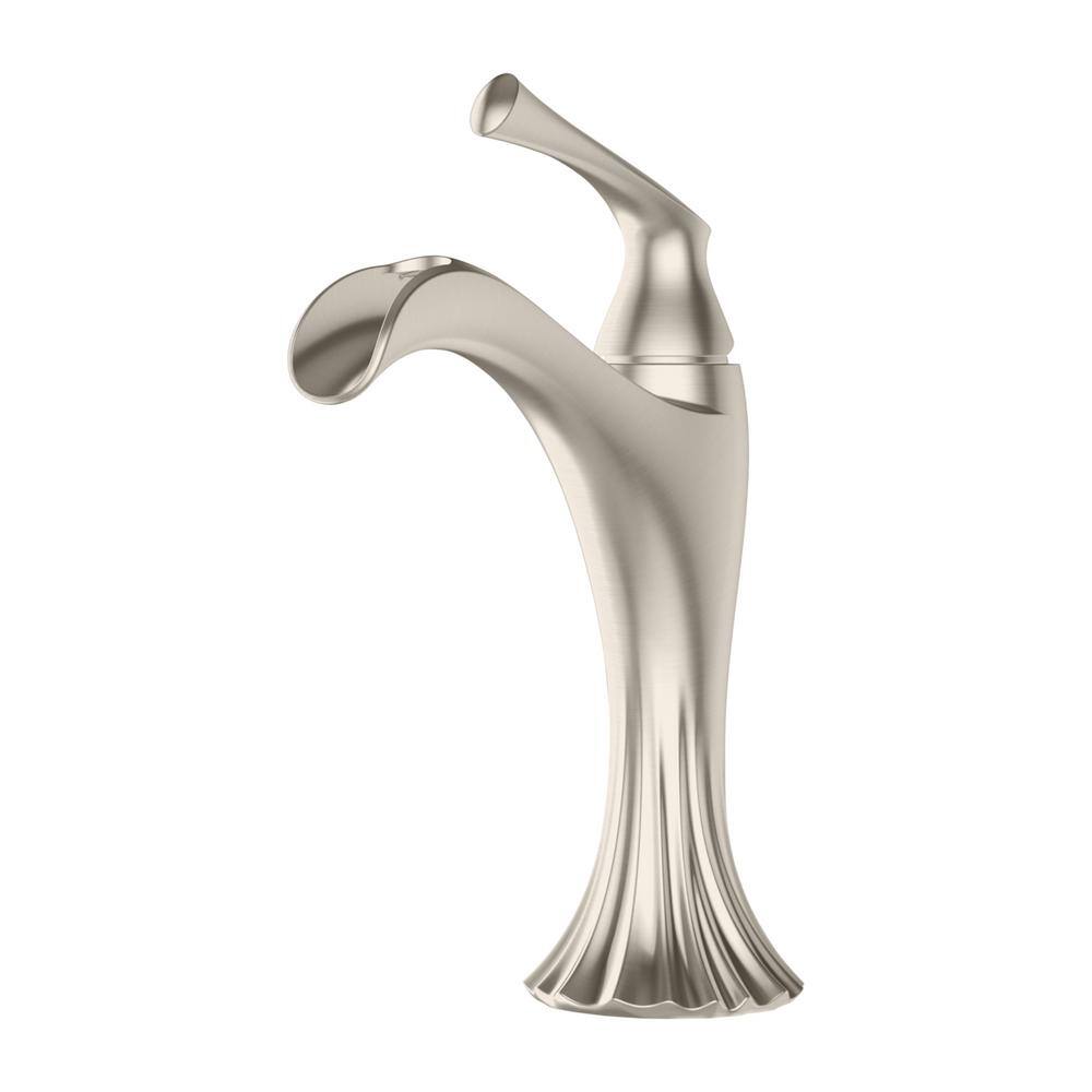 Pfister Rhen Single-Hole Single-Handle Trough Bathroom Faucet in Brushed Nickel LG42-RH1K