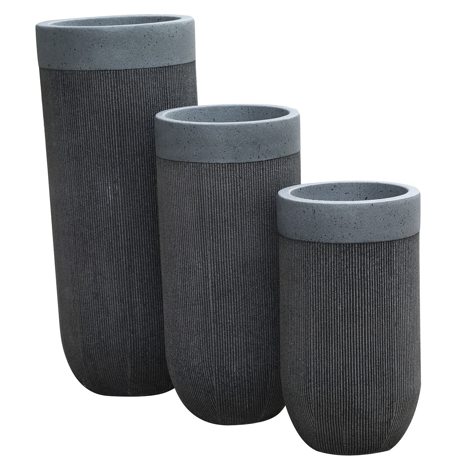 Set Of 3 Outdoor/Indoor Fiberglass Concrete Planter Box Xk-5014A+B+C