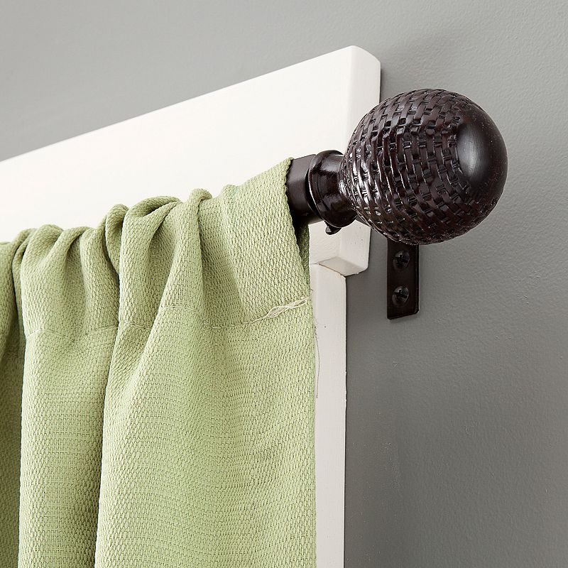 Kenney Woven Ball Adjustable Curtain Rod