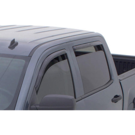 Auto Ventshade AVS 194528 In-Channel Ventvisor， 4-Piece Set 2014-2018 Silverado/Sierra 1500 (Incls. 2019 Silverado 1500 Limited/Sierra 1500 LD)， 2015-2018 Silverado/Sierra 2500HD and 3500HD Double Cab