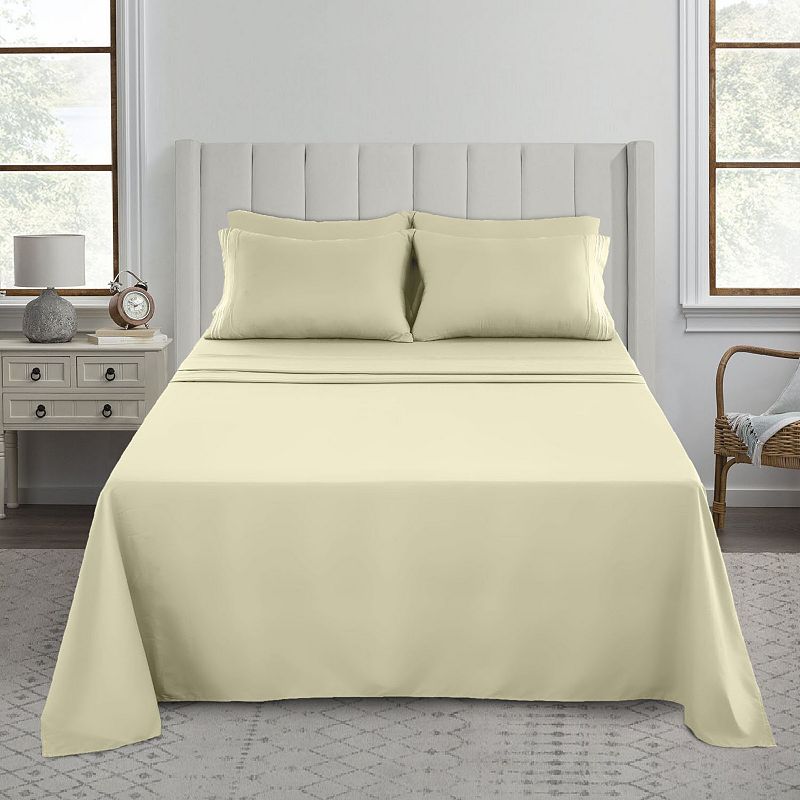 Microfiber Solid Bed Sheet Set - Lux Decor Collection