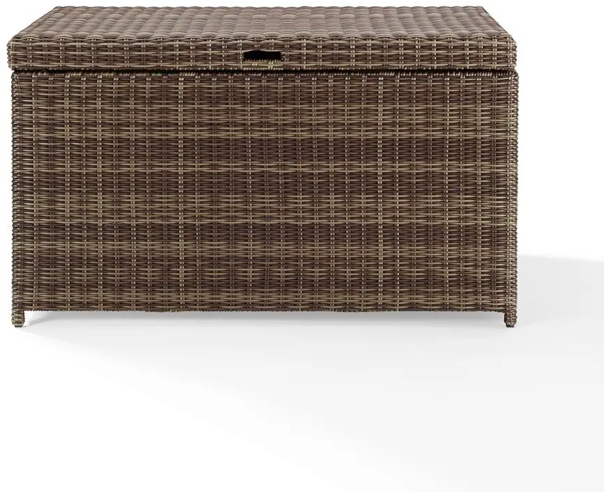 Bradenton Brown Wicker Patio Storage Bin