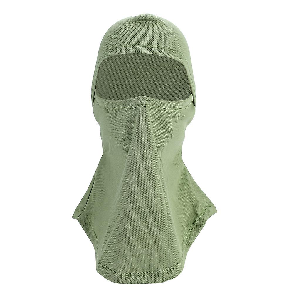 Outdoor Sunscreen Sports Headgear Multifunctional Moisture Absorption Full Face Mask Pea Green