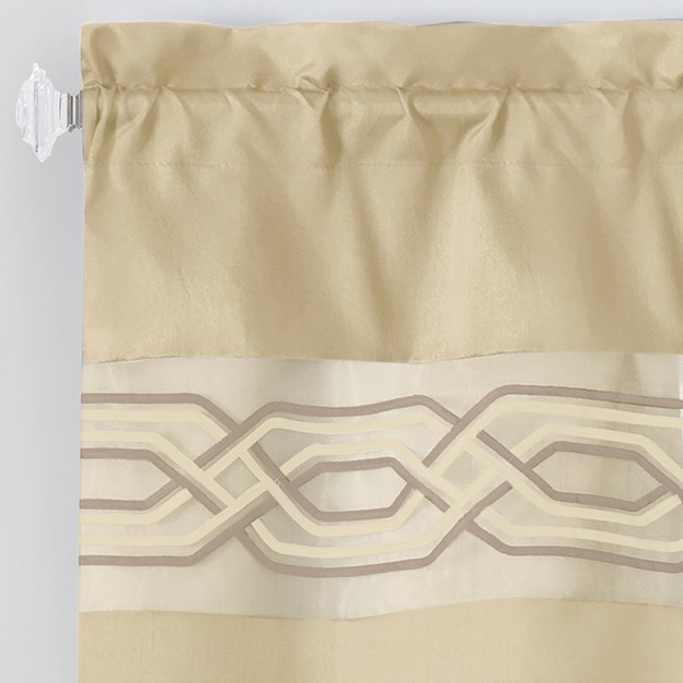 Kate Aurora Pacifico Rod Pocket Embroidered Window Valance