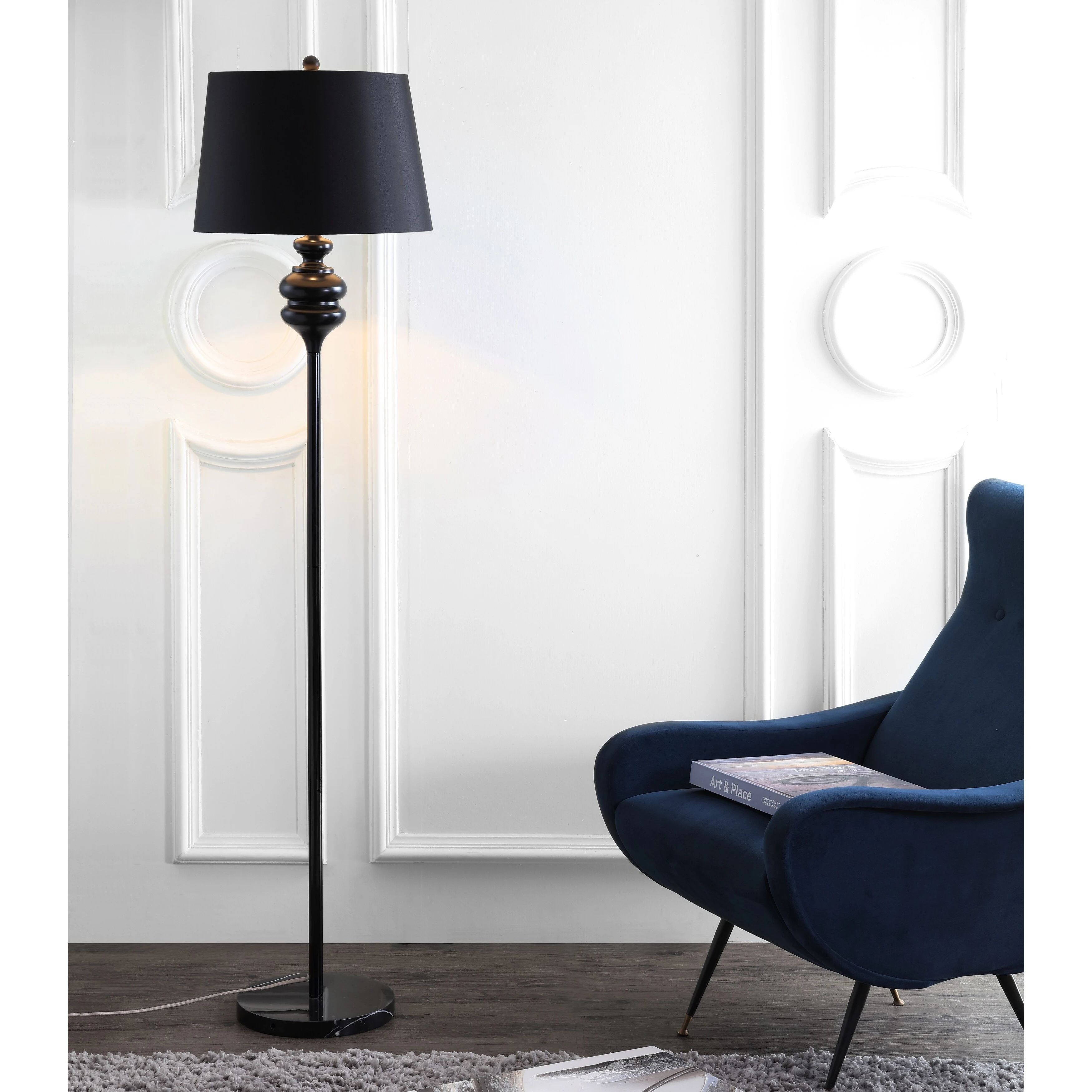 SAFAVIEH Lighting 68-inch Torc Black Floor Lamp - 17