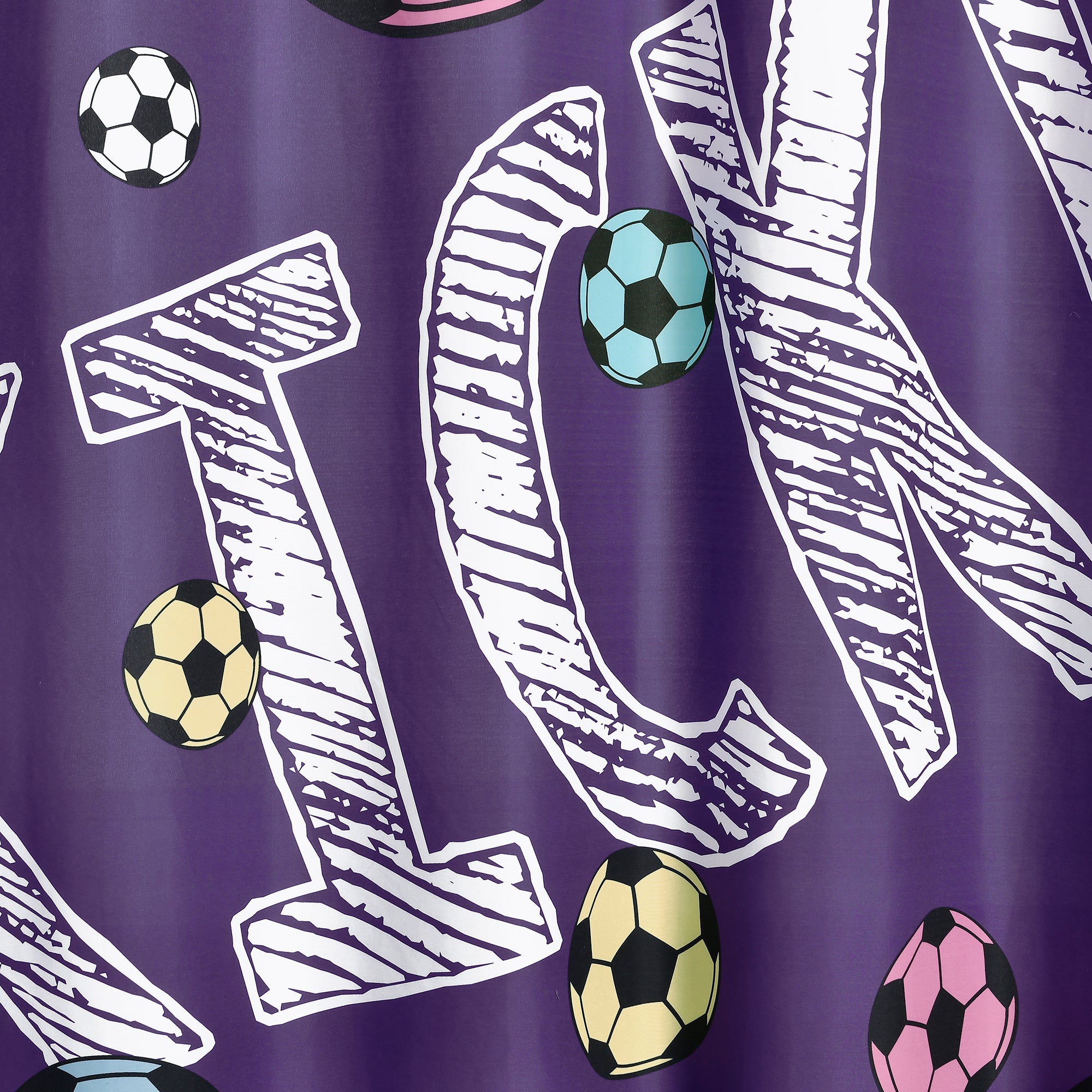 Girls Soccer Kick Shower Curtain