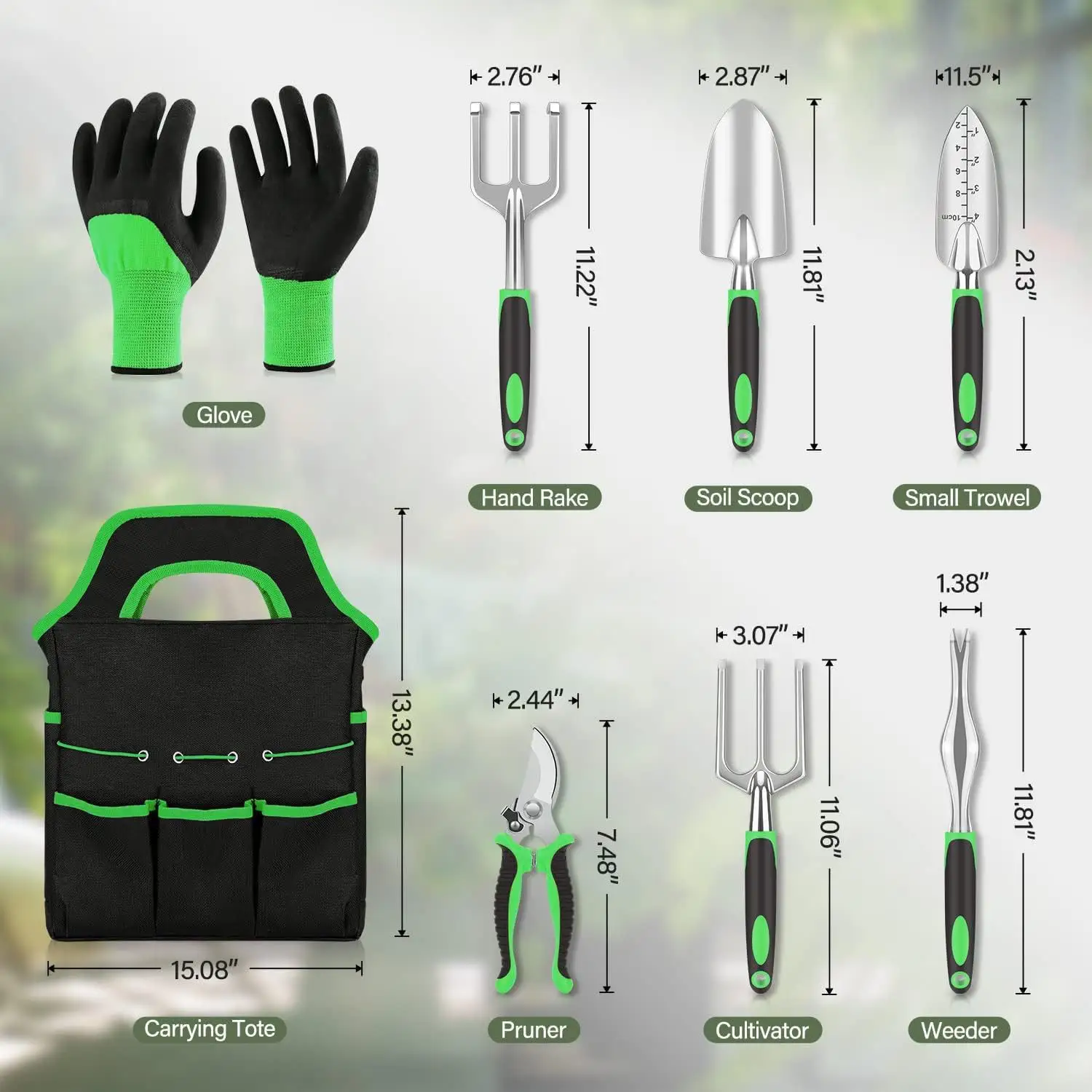 Supplies Gardening Tools For Women Hand Tools Set With Weeder Fork Rake Trowel Pruner Digging Stainless Steel Garden Tools Set