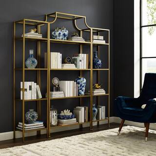 CROSLEY FURNITURE Aimee Soft Gold Etagere Set (3-Piece) KF65004GL