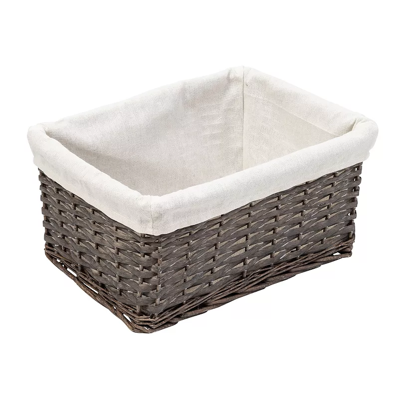 Honey-Can-Do 7-Piece Split Willow Woven Bathroom Storage Basket Set