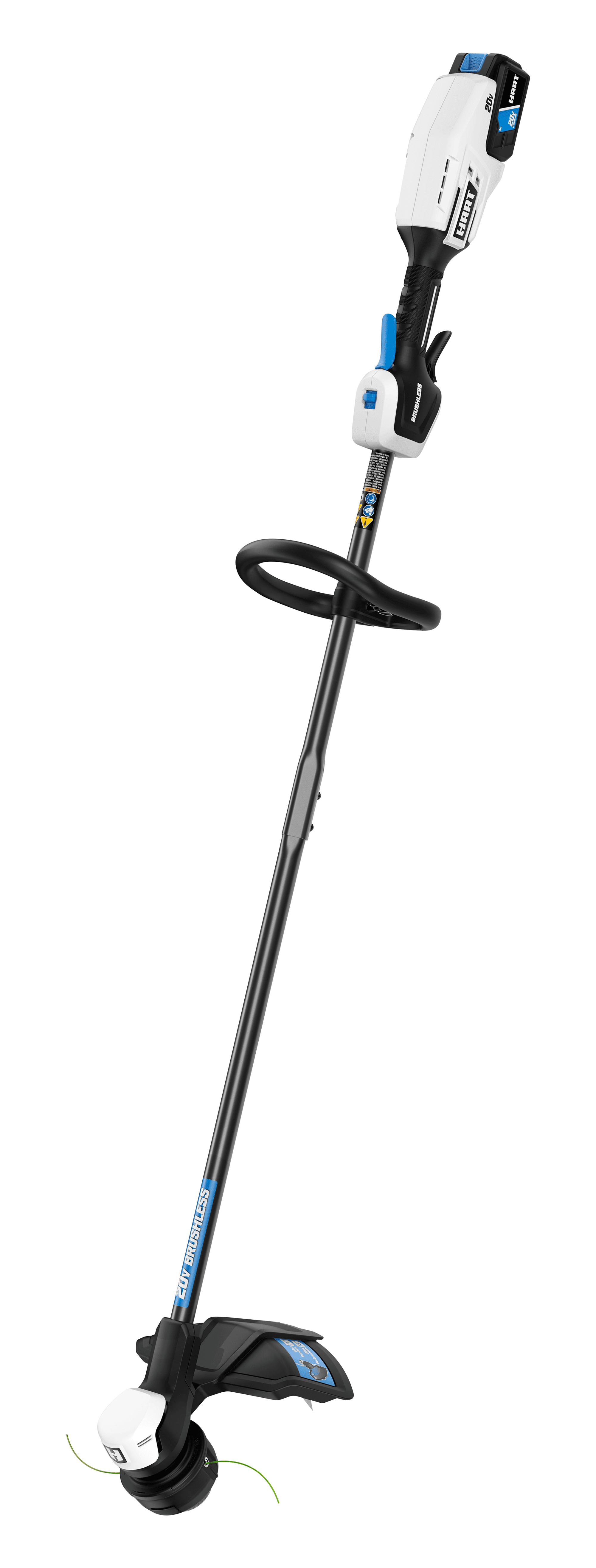 Hart 20-Volt 13-Inch Brushless String Trimmer with Bump Feed Head (1) 4.0 Ah Lithium-Ion Battery