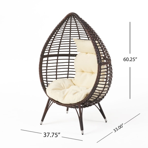 Cutter Teardrop Wicker Lounge Chair by Christopher Knight Home