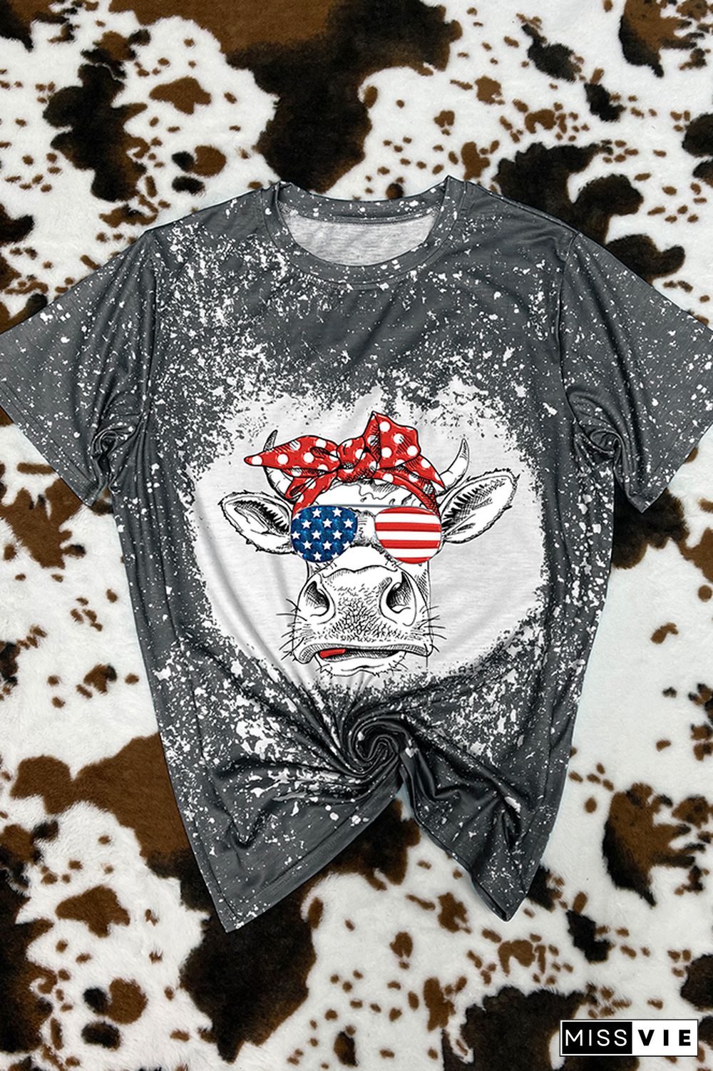 Patriotic cow Graphic Tee Wholesale