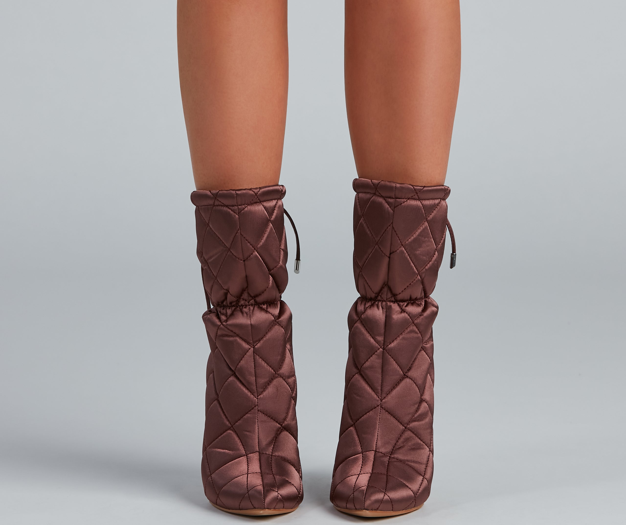 Quilted Beauty Scrunch Stiletto Booties