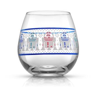 JoyJolt Star Wars Ugly Sweater Collection 15 oz. Stemless Drinking Glass (Set of 4) JSW10839