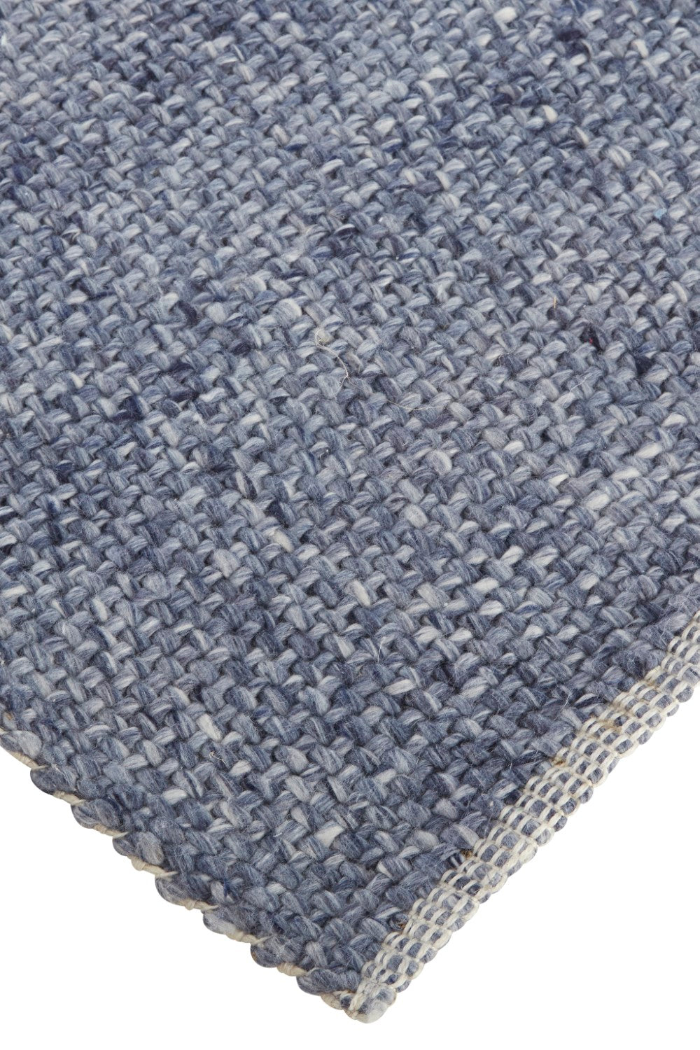 Siona Handwoven Solid Color Navy/Denim Blue Rug