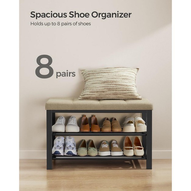 Songmics 3 tier Shoe Rack Shoe Bench