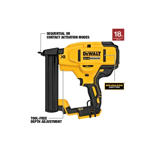 DEWALT 20V MAX XR 18 Gauge Narrow Crown Stapler