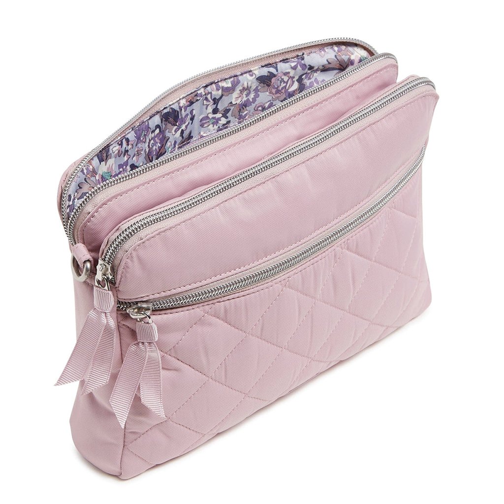 Vera Bradley  Triple Compartment Crossbody in Hydrangea Pink