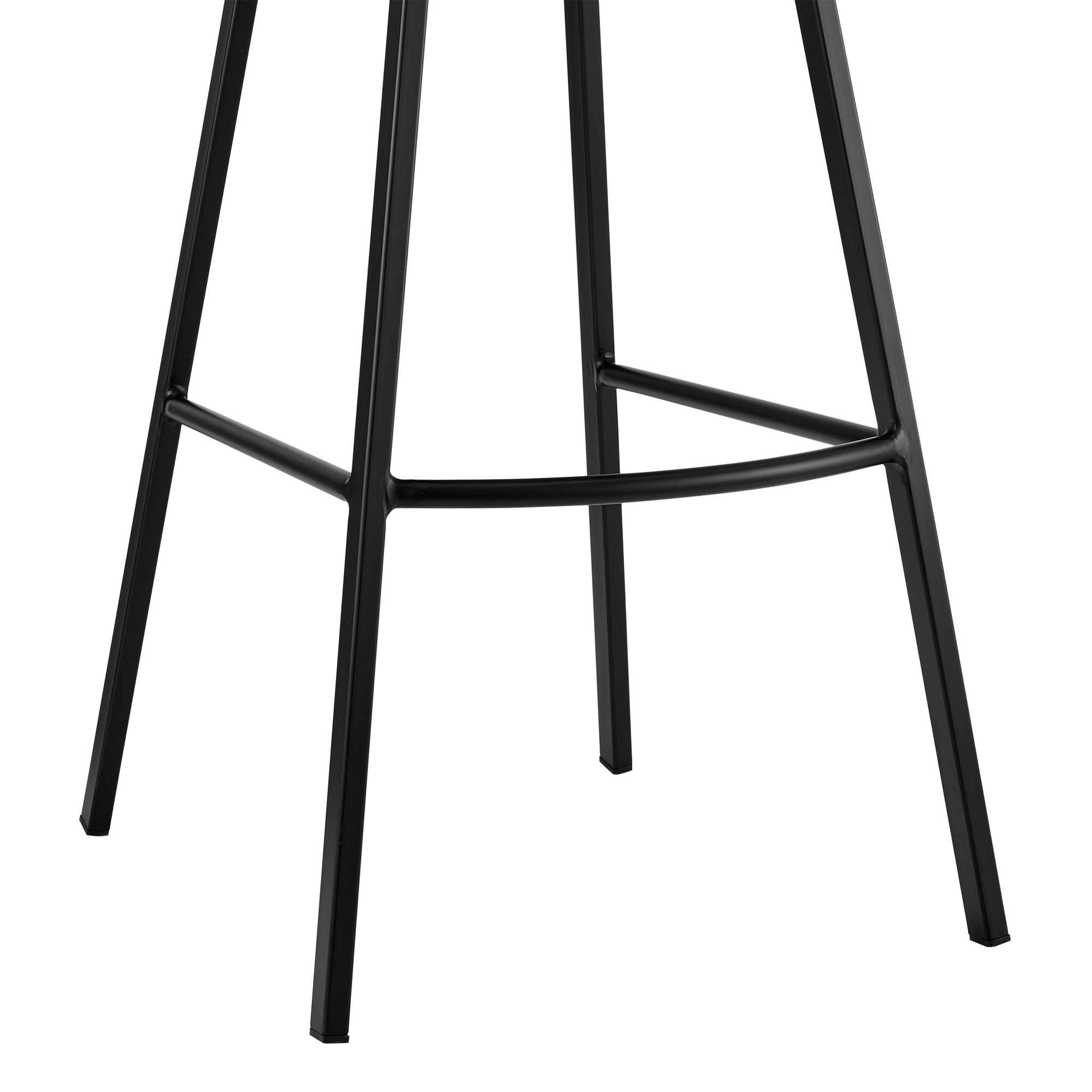 Tandy Black Faux Leather and Black Metal 30 Bar Stool