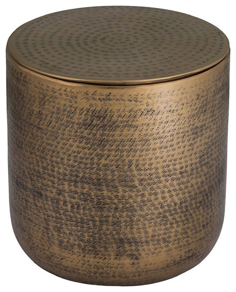 Regal Storage Side Table  Brass   Contemporary   Side Tables And End Tables   by LH Imports  Houzz