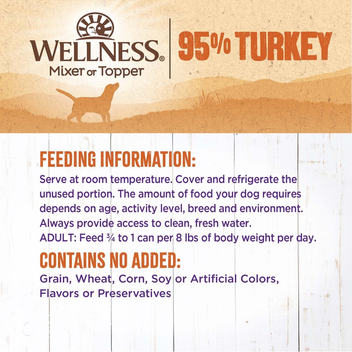 Wellness Ninety-Five Percent Turkey Grain-Free Canned Dog Food