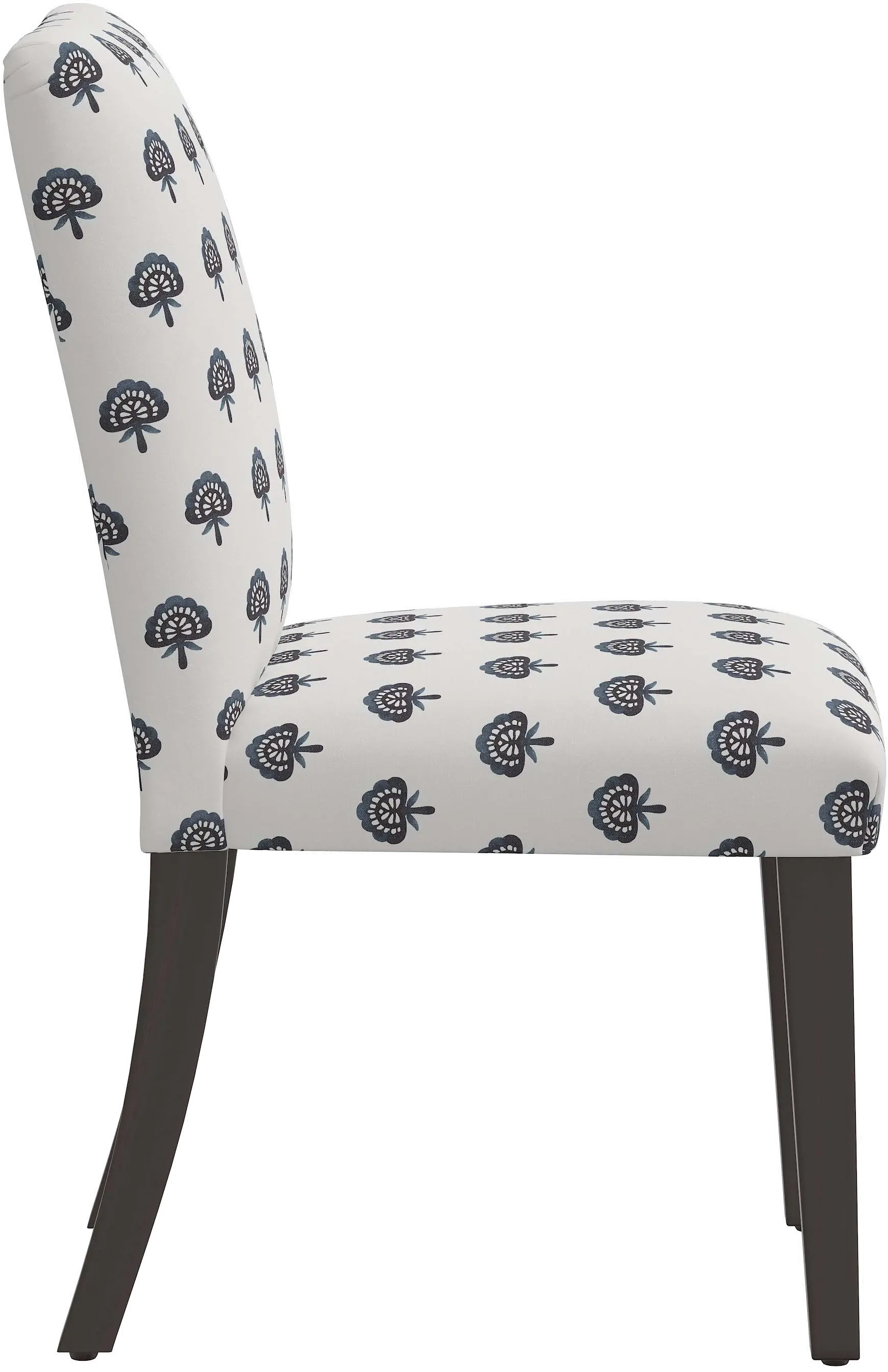 Drew Navy Floral Dining Chair - Skyline Furniture