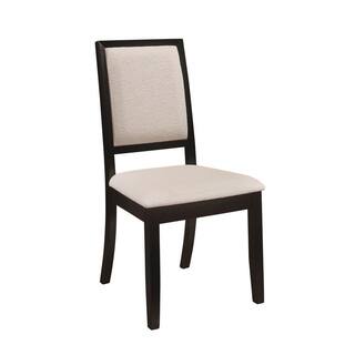 Coaster Home Furnishings Louise Cream and Black Upholstered Side Chairs (Set of 2) 101562