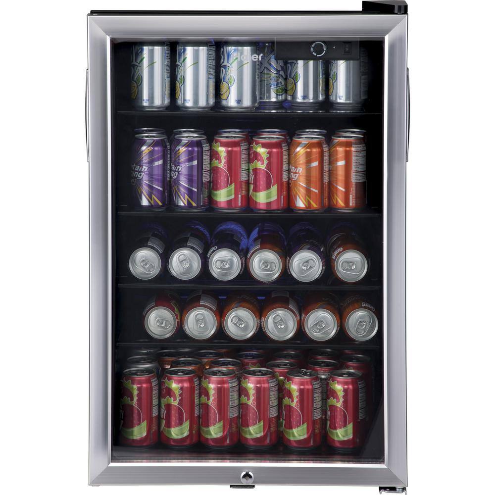 Haier 20.5 in. 150 (12 oz.) Can Beverage Cooler HEBF100BXS