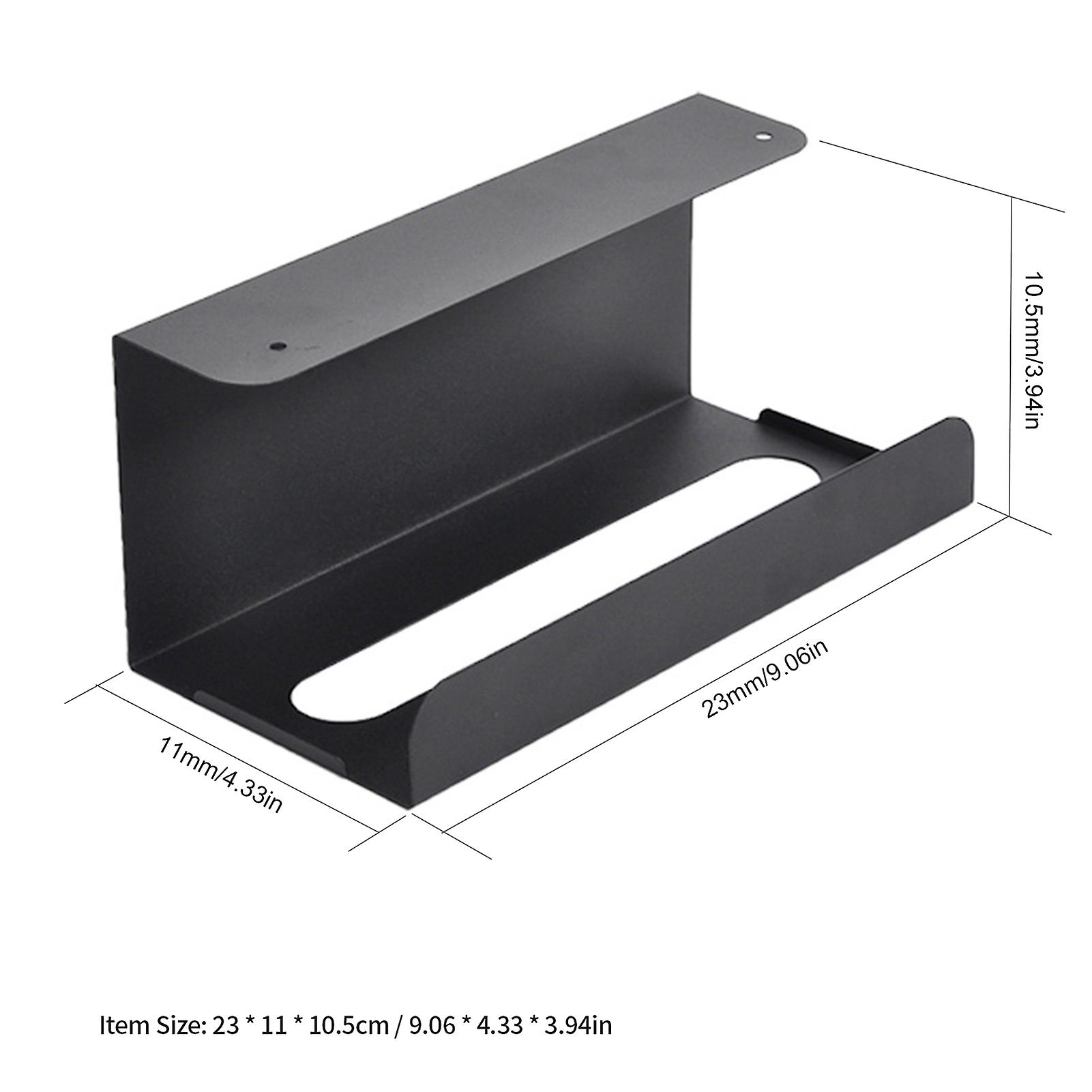 Black Under Cabinet Tissue Box Storage Rack Tissue Holder Paper Towel Holder Paper Towel Rack Kitchen Towel Hanging Case