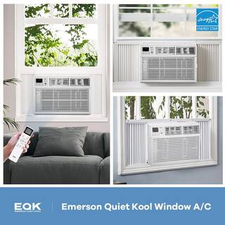 EQK SMART 15000 BTU 115-Volt Window Air Conditioner with Remote Wi-Fi and Voice Control in White EARC15RSE1