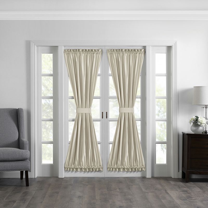 Elrene Home Fashions Colette Faux Silk French Door Window Panel