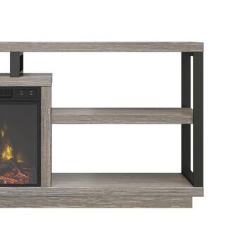 Twin Star Home 59.5 in. Freestanding Wooden Electric Fireplace TV Stand in Colton Oak 117840