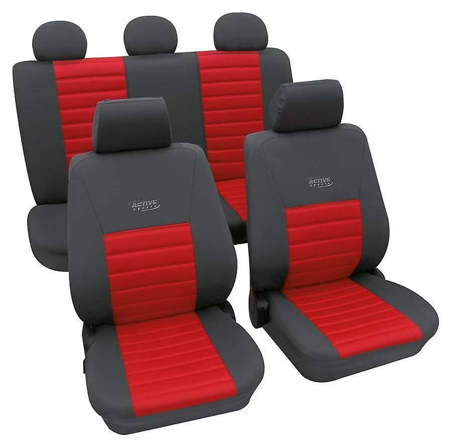 Sports Style Car Seat Covers Grey andamp; Red For Bmw 3 2011-2018