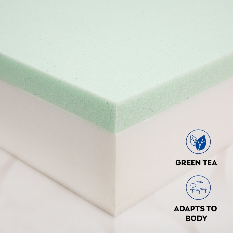 8 inch Green Tea Gel Infused Memory Foam Mattress for a Cool Sleep Bed in a Box