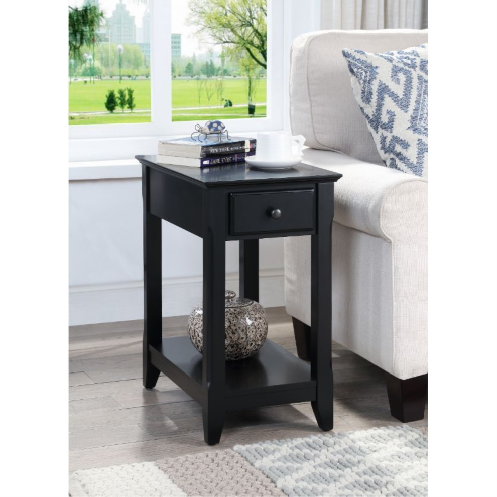 Ergode Accent Table Black Finish   Transitional   Side Tables And End Tables   by VirVentures  Houzz