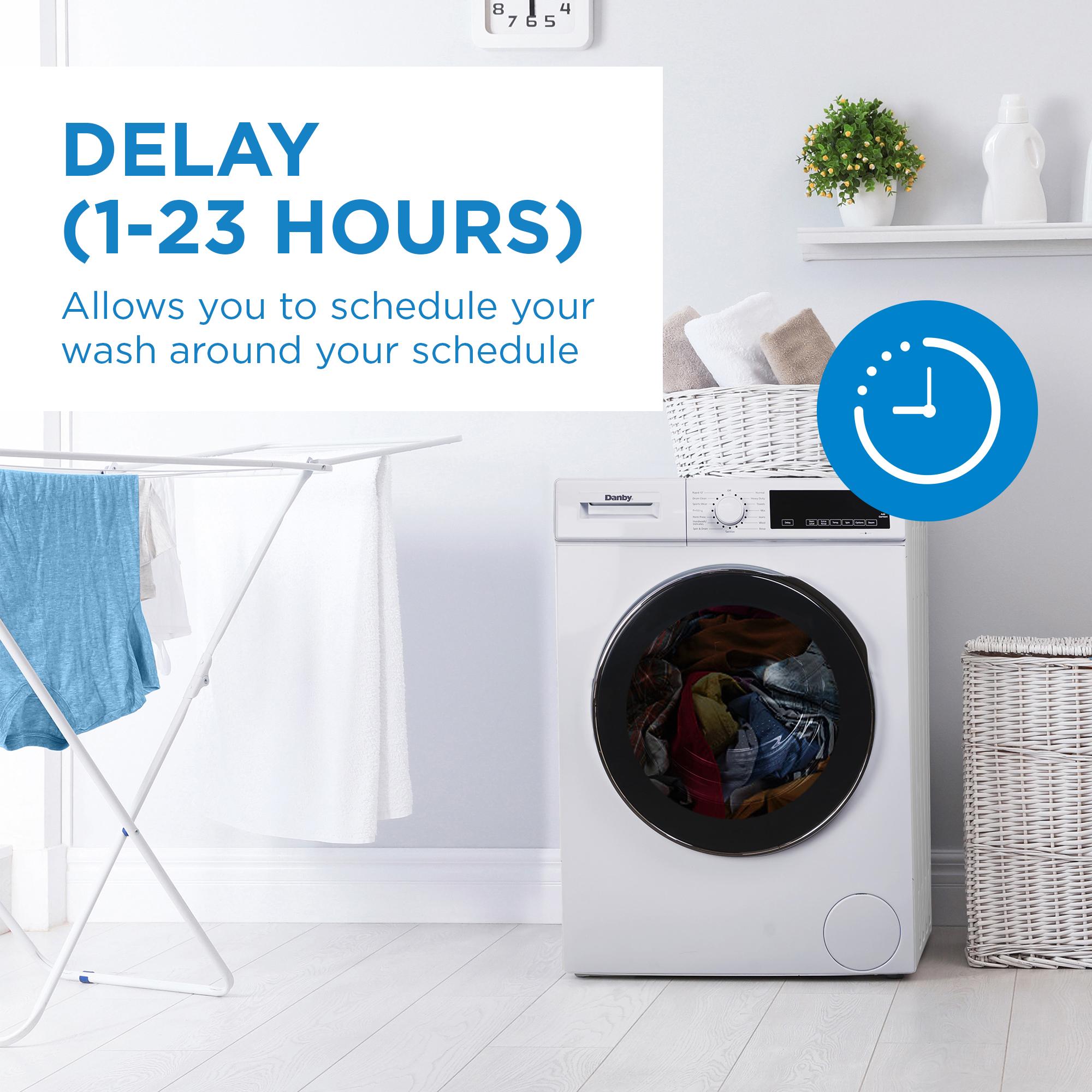 Danby DWM022D3WDB Danby 24-Inch, 2.2 Cu Ft. Stackable Front Load Washer With Steam In White